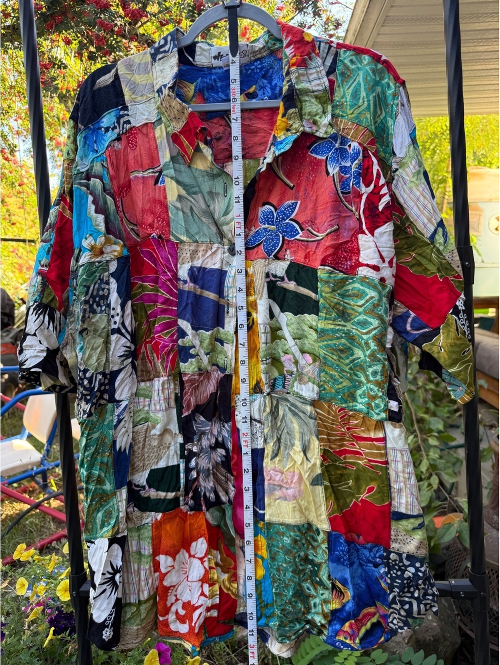 We-Be-Bop Women's Plus Size 2X Rayon Patchwork Shirt